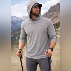 VUORI Strato Tech Hoodie Heather Grey size XL NWT